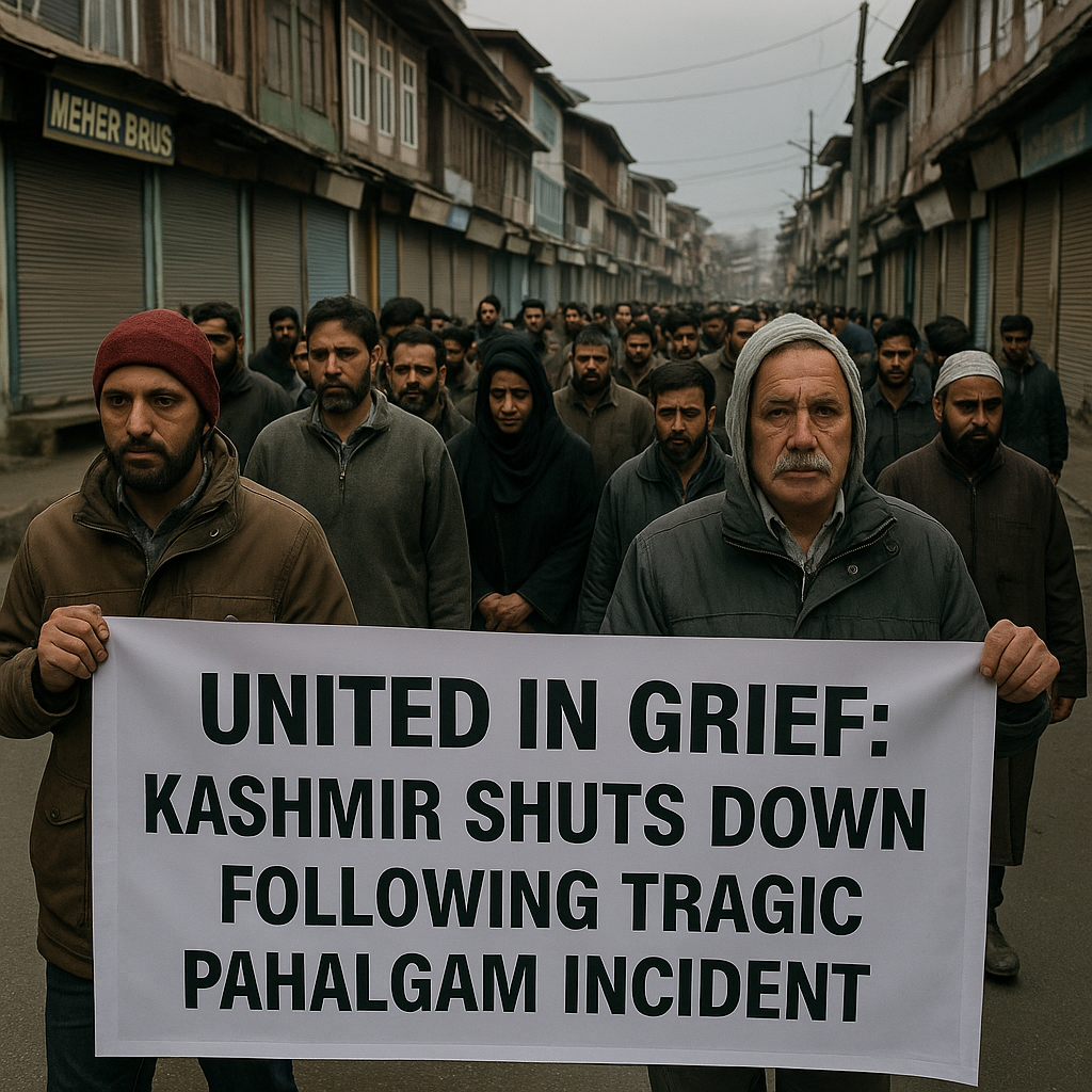 United in Grief Kashmir Shuts Down Following Tragic Pahalgam Incident