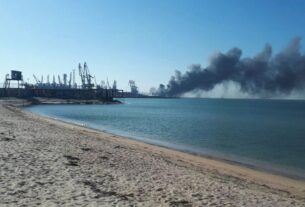 Russia Says Ukrainian Strike Sparked Fire at Key Azov Sea Port in Temryuk