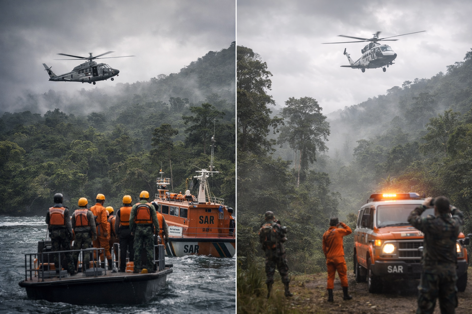 Mystery in the Skies Urgent Search Intensifies for Missing Helicopter with Eight On Board in West Kalimantan